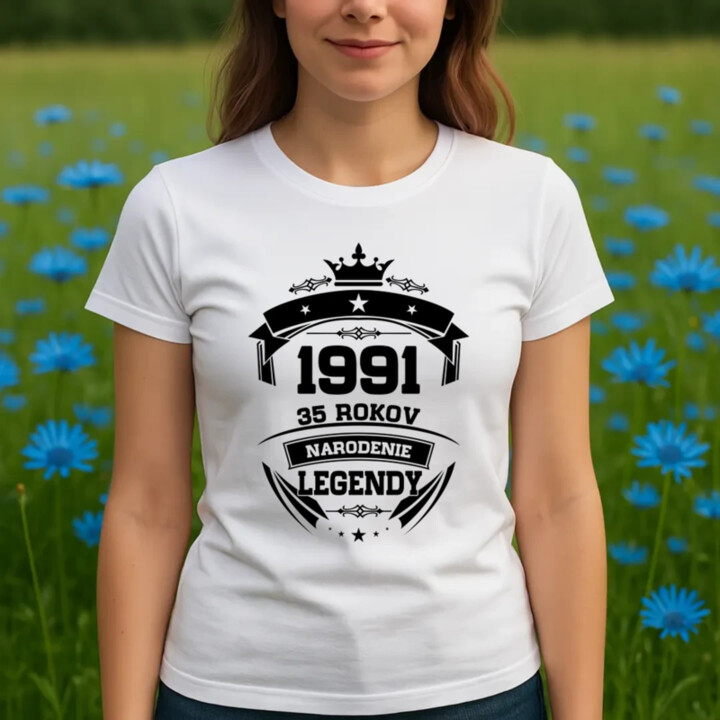 1991 Narodenie legendy 35 rokov - dámske tričko s potlačou