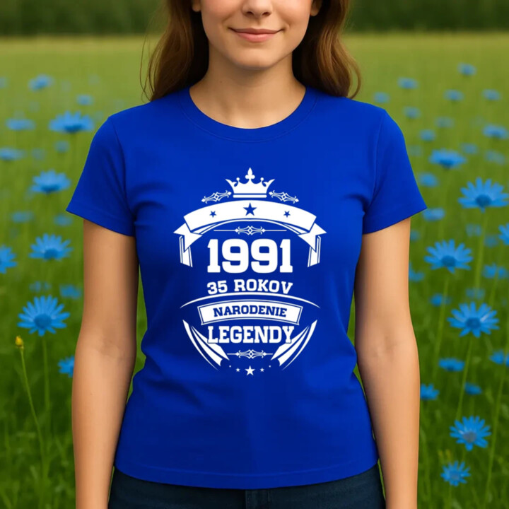 1991 Narodenie legendy 35 rokov - dámske tričko s potlačou