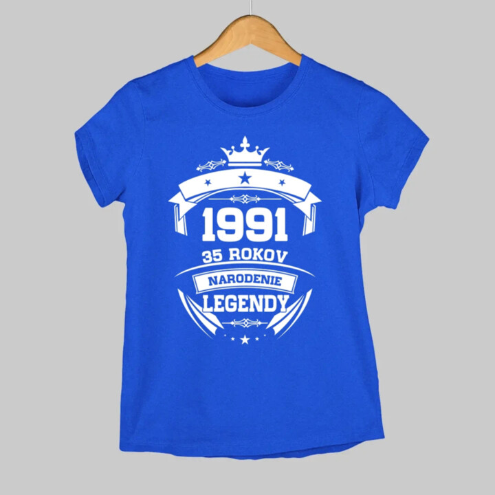 1991 Narodenie legendy 35 rokov - dámske tričko s potlačou