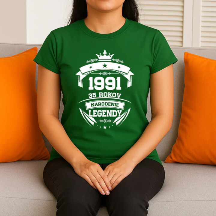 1991 Narodenie legendy 35 rokov - dámske tričko s potlačou