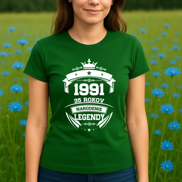1991 Narodenie legendy 35 rokov - dámske tričko s potlačou