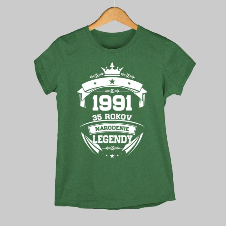 1991 Narodenie legendy 35 rokov - dámske tričko s potlačou