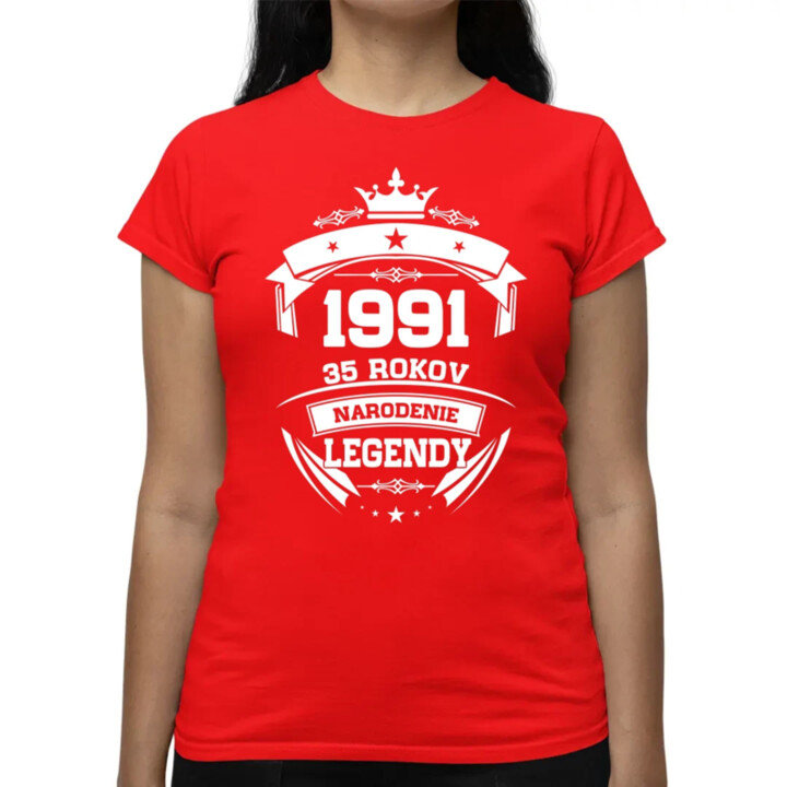 1991 Narodenie legendy 35 rokov - dámske tričko s potlačou