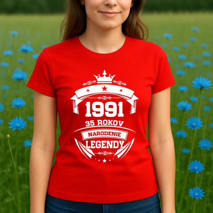 1991 Narodenie legendy 35 rokov - dámske tričko s potlačou