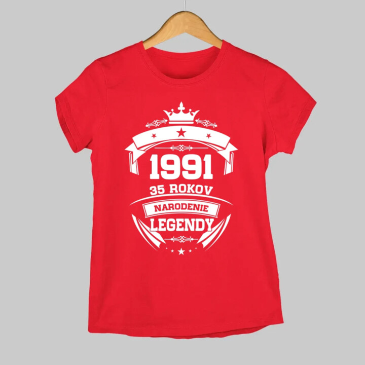1991 Narodenie legendy 35 rokov - dámske tričko s potlačou
