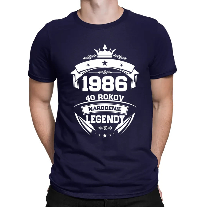 1986 Narodenie legendy 40 rokov - pánske tričko s potlačou