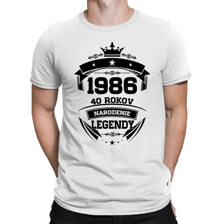 1986 Narodenie legendy 40 rokov - pánske tričko s potlačou