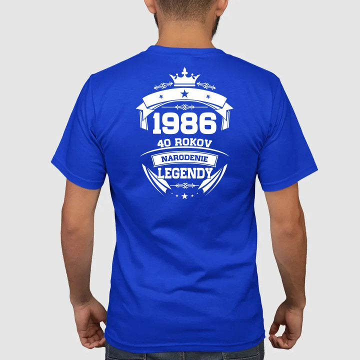 1986 Narodenie legendy 40 rokov - pánske tričko s potlačou