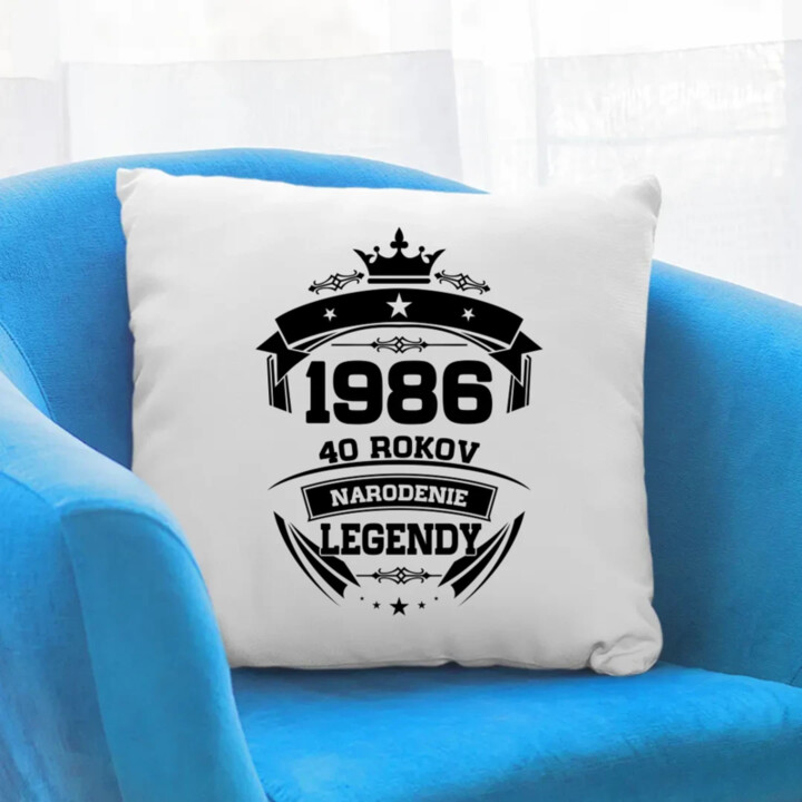 1986 Narodenie legendy 40 rokov - vankúš s potlačou