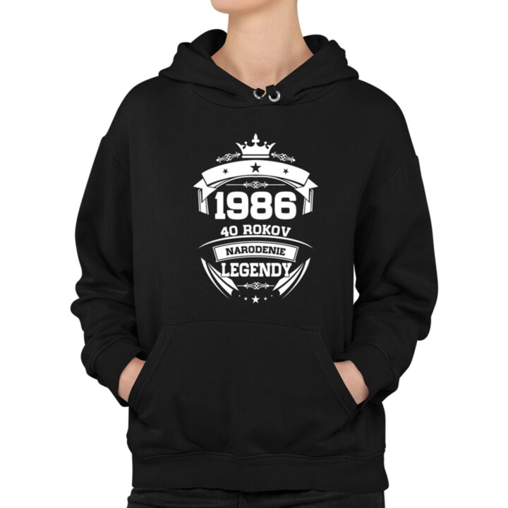 1986 Narodenie legendy 40 rokov  - dámska mikina s potlačou