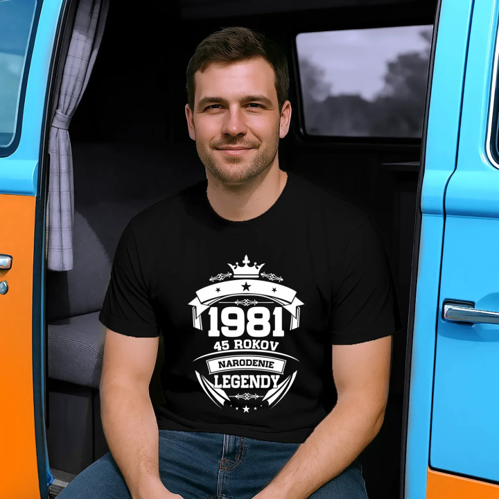 1981 Narodenie legendy 45 rokov - pánske tričko s potlačou