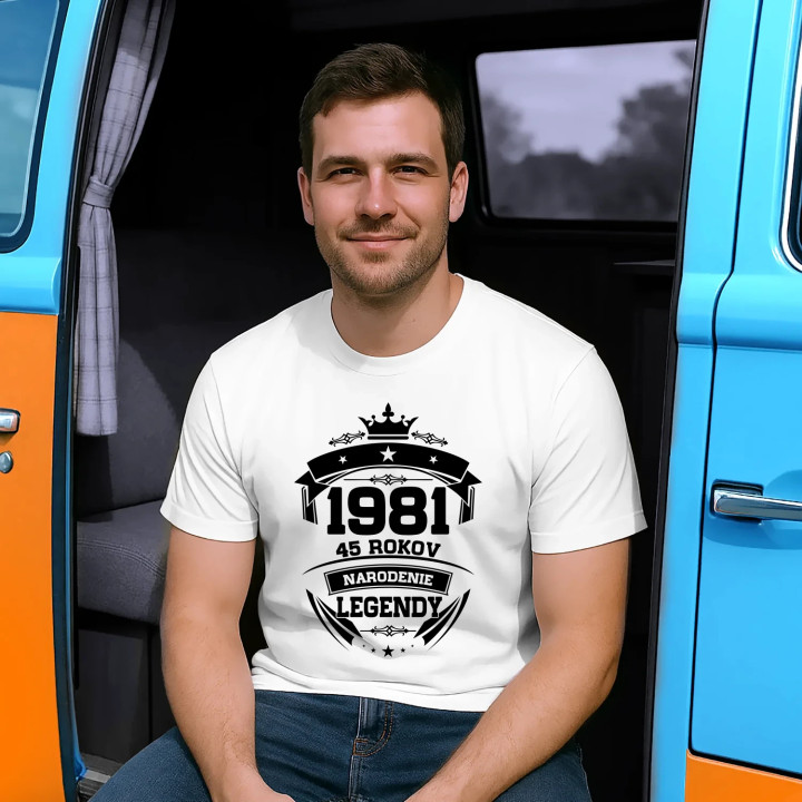 1981 Narodenie legendy 45 rokov - pánske tričko s potlačou