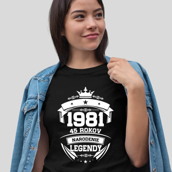 1981 Narodenie legendy 45 rokov - dámske tričko s potlačou