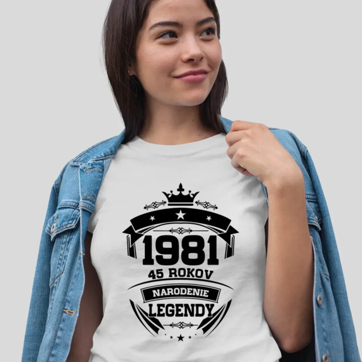 1981 Narodenie legendy 45 rokov - dámske tričko s potlačou