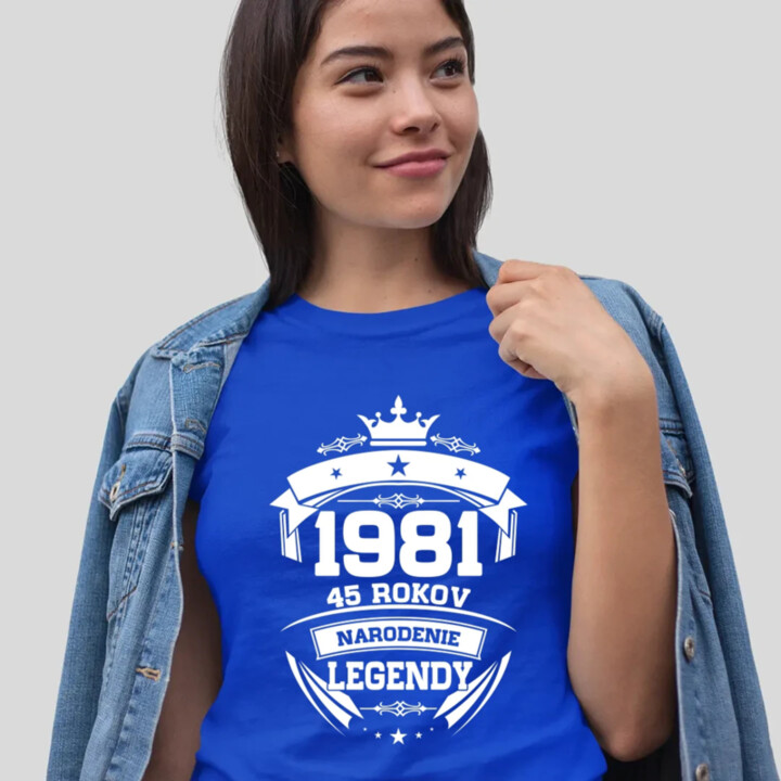 1981 Narodenie legendy 45 rokov - dámske tričko s potlačou