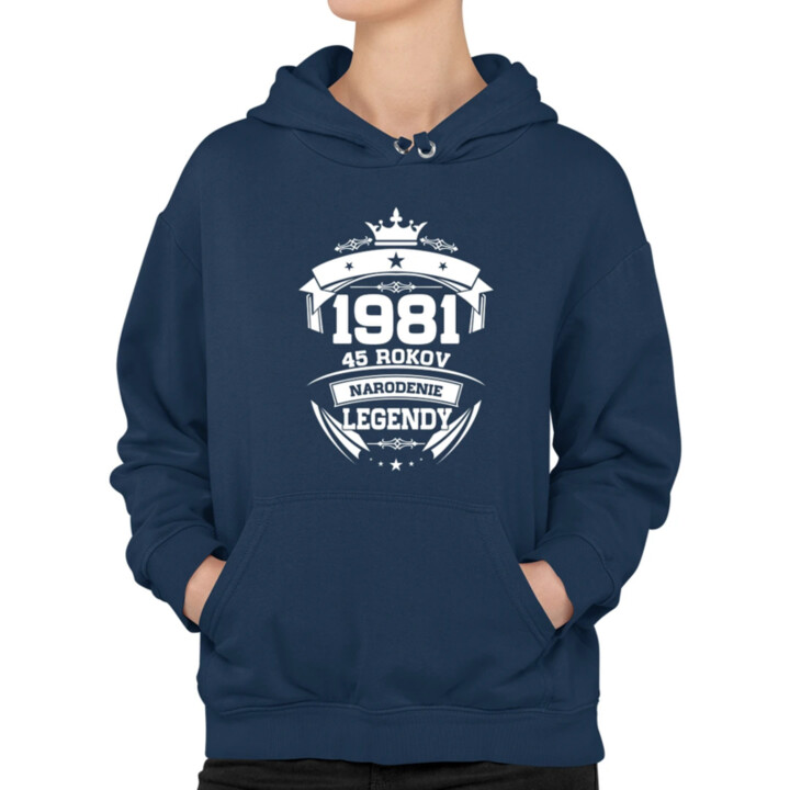 1981 Narodenie legendy 45 rokov  - dámska mikina s potlačou