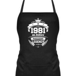 1981 Narodenie legendy 45 rokov - zástera s potlačou
