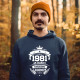 1981 Narodenie legendy 45 rokov  - pánska mikina s potlačou