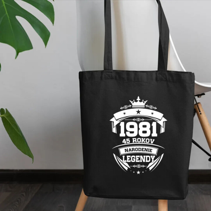 1981 Narodenie legendy 45 rokov - taška s potlačou