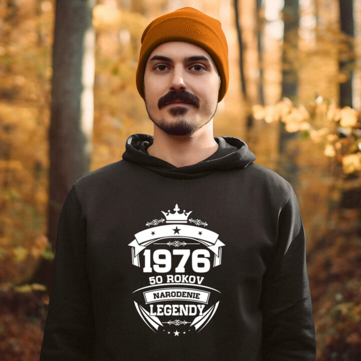 1976 Narodenie legendy 50 rokov  - pánska mikina s potlačou