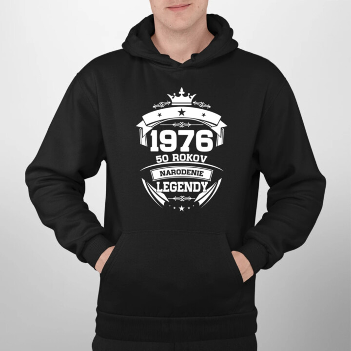 1976 Narodenie legendy 50 rokov  - pánska mikina s potlačou