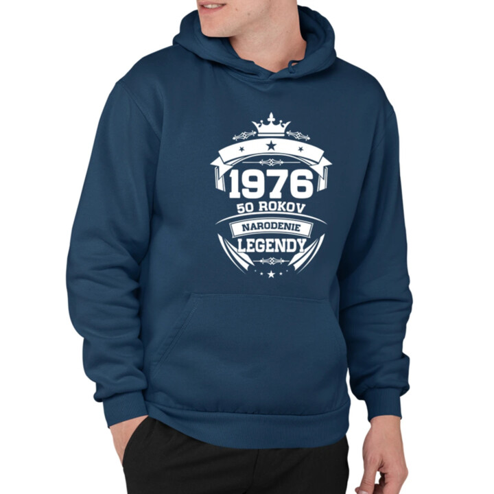 1976 Narodenie legendy 50 rokov  - pánska mikina s potlačou