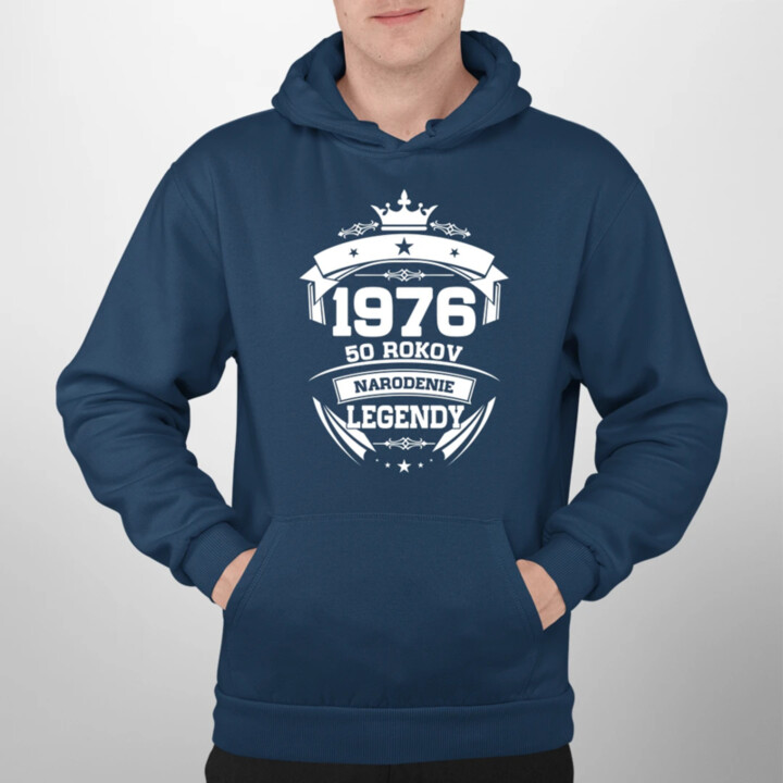 1976 Narodenie legendy 50 rokov  - pánska mikina s potlačou