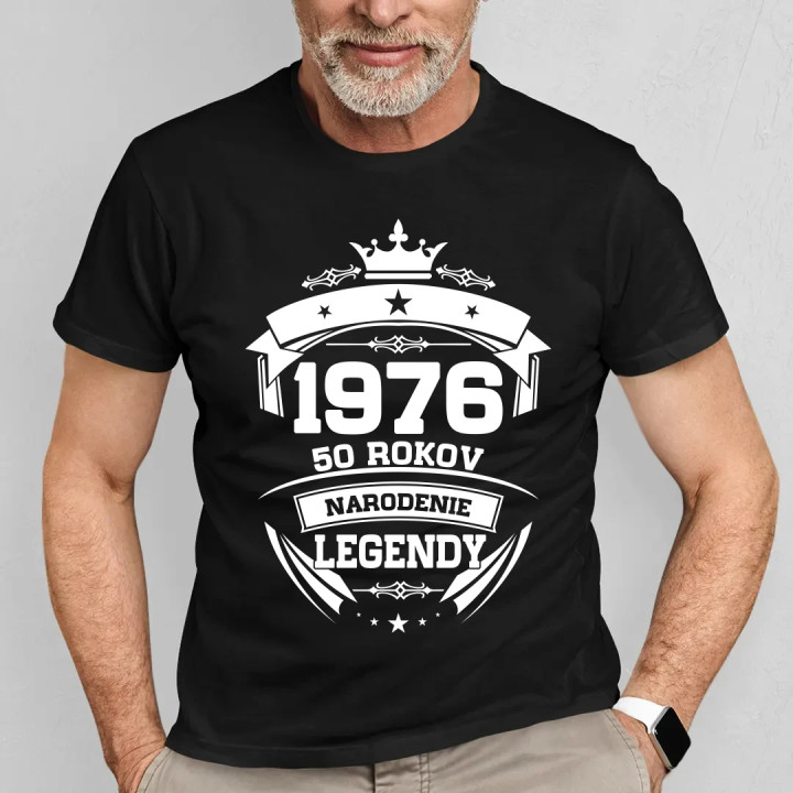 1976 Narodenie legendy 50 rokov - pánske tričko s potlačou