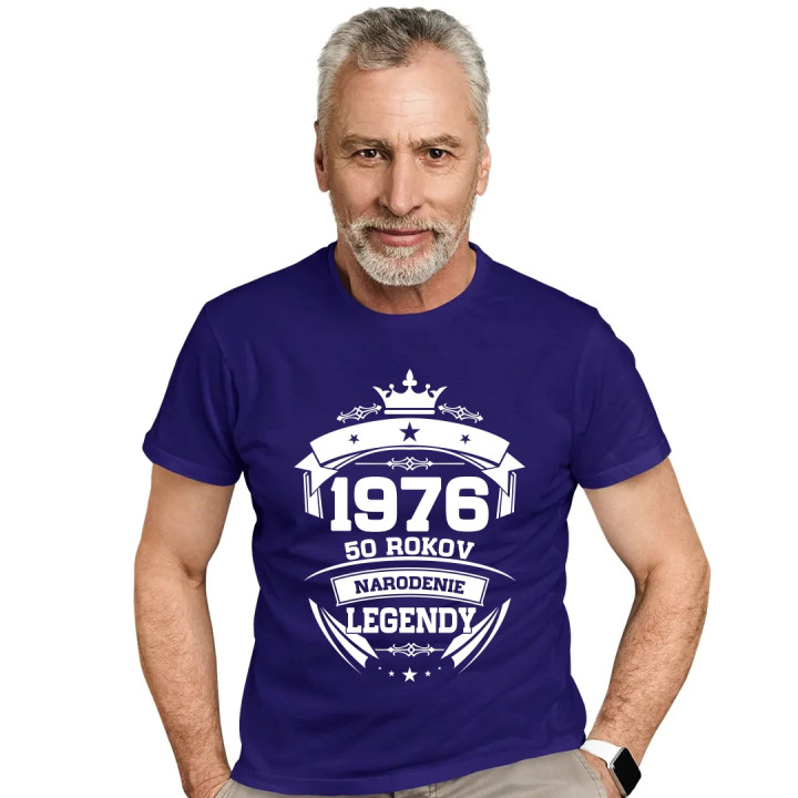 1976 Narodenie legendy 50 rokov - pánske tričko s potlačou