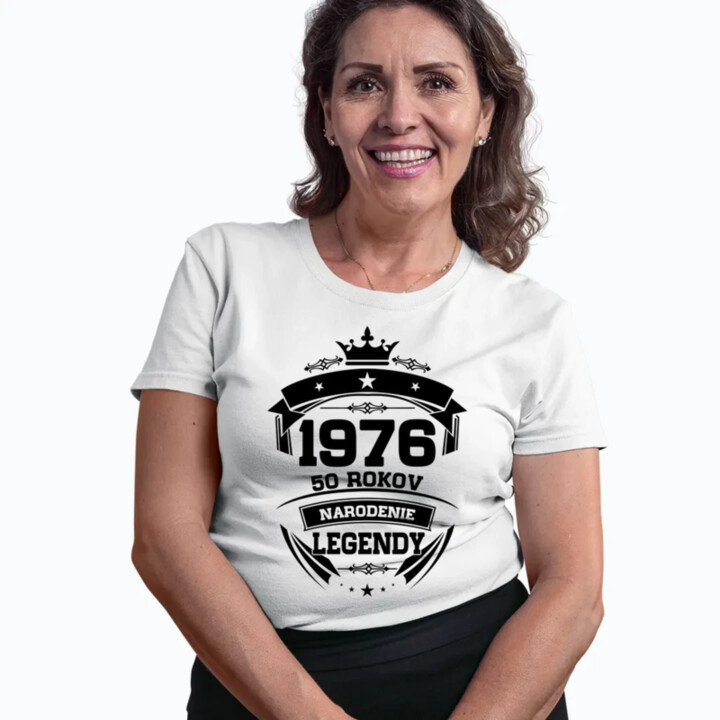 1976 Narodenie legendy 50 rokov - dámske tričko s potlačou
