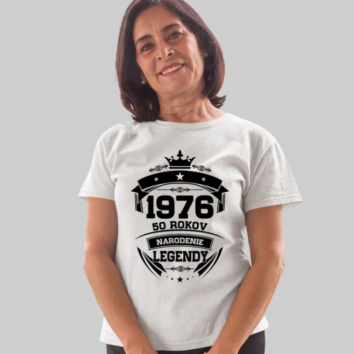 1976 Narodenie legendy 50 rokov - dámske tričko s potlačou