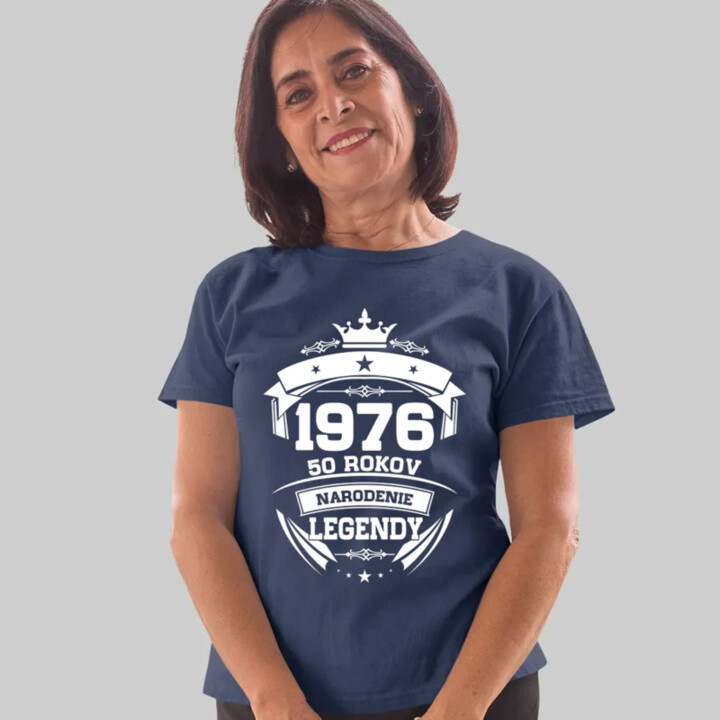 1976 Narodenie legendy 50 rokov - dámske tričko s potlačou