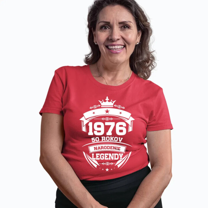 1976 Narodenie legendy 50 rokov - dámske tričko s potlačou