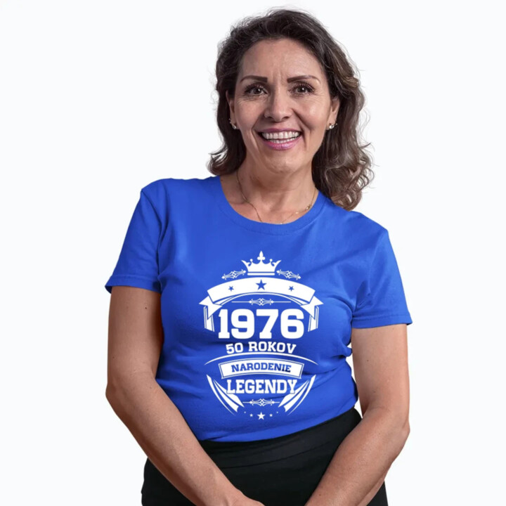 1976 Narodenie legendy 50 rokov - dámske tričko s potlačou