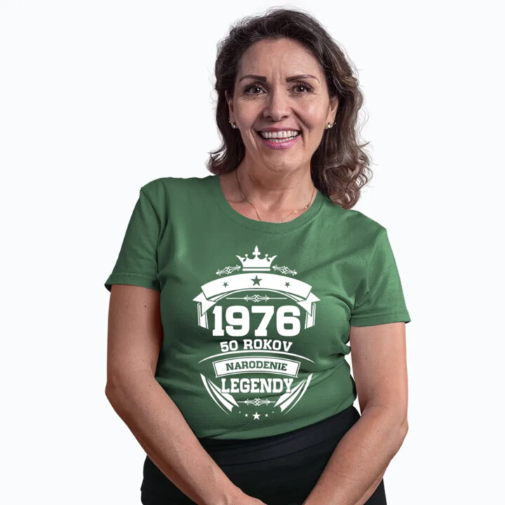 1976 Narodenie legendy 50 rokov - dámske tričko s potlačou
