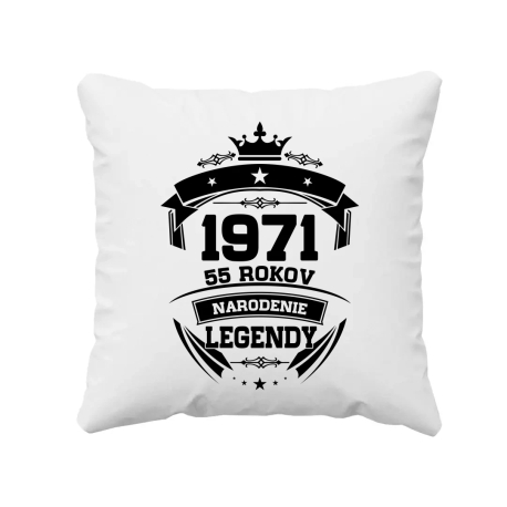 1971 Narodenie legendy 55 rokov - vankúš s potlačou