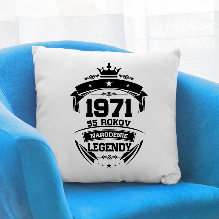 1971 Narodenie legendy 55 rokov - vankúš s potlačou