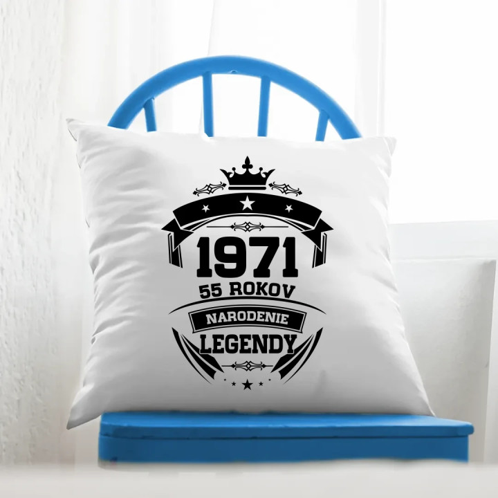 1971 Narodenie legendy 55 rokov - vankúš s potlačou