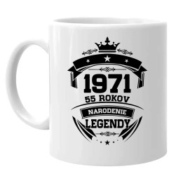 1971 Narodenie legendy 55 rokov - keramický hrnček s potlačou