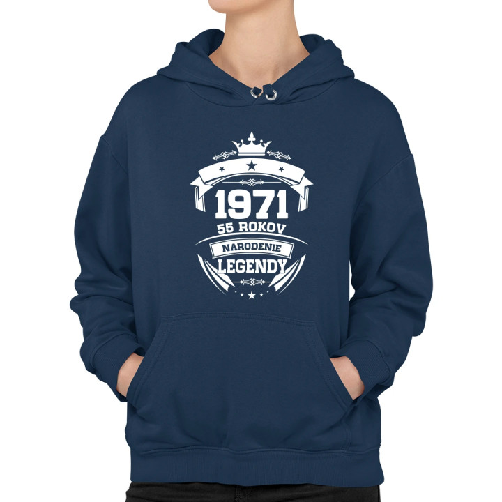 1971 Narodenie legendy 55 rokov  - dámska mikina s potlačou