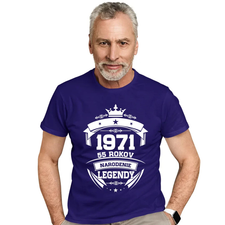 1971 Narodenie legendy 55 rokov - pánske tričko s potlačou