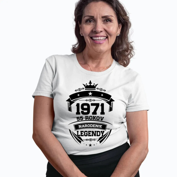 1971 Narodenie legendy 55 rokov - dámske tričko s potlačou