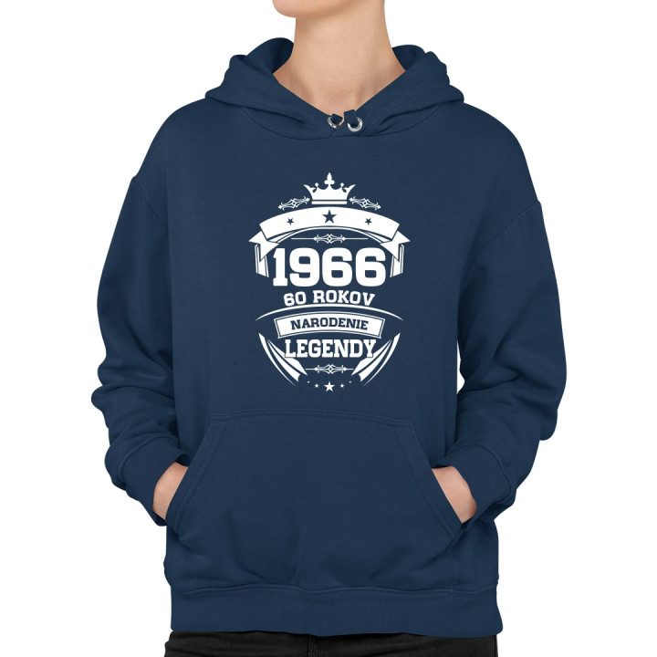 1966 Narodenie legendy 60 rokov  - dámska mikina s potlačou