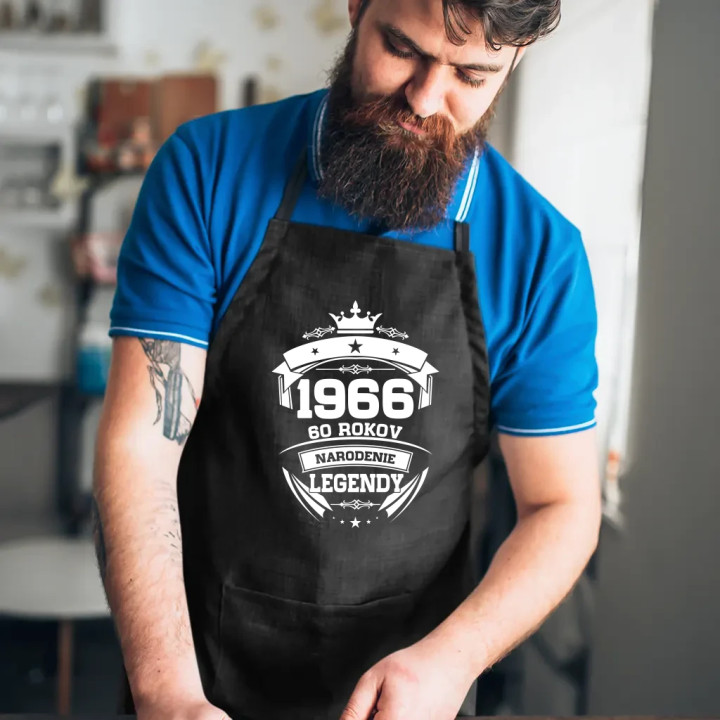 1966 Narodenie legendy 60 rokov - zástera s potlačou