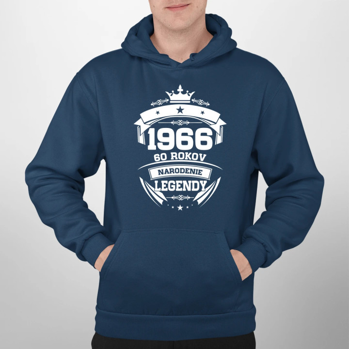 1966 Narodenie legendy 60 rokov  - pánska mikina s potlačou