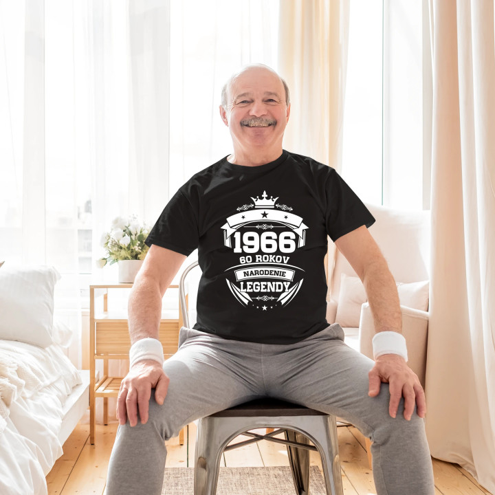 1966 Narodenie legendy 60 rokov - pánske tričko s potlačou