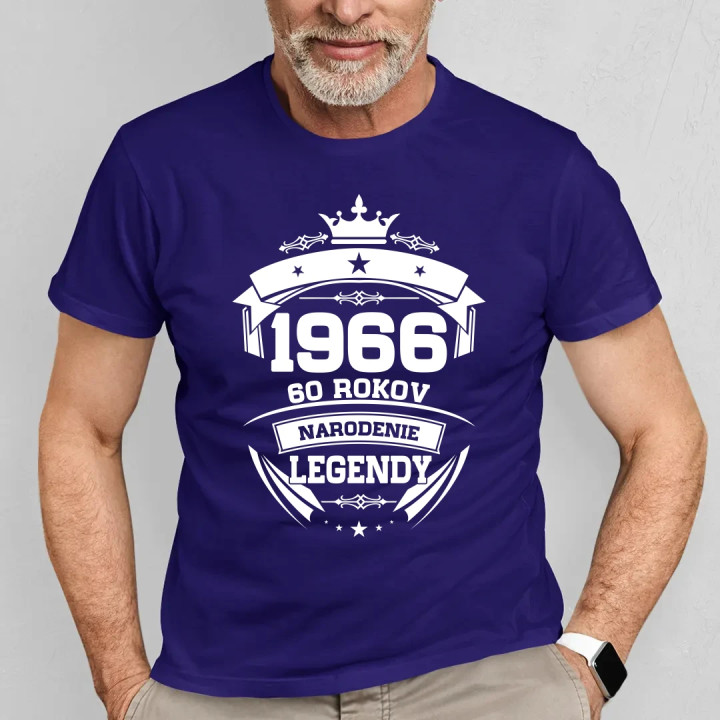 1966 Narodenie legendy 60 rokov - pánske tričko s potlačou