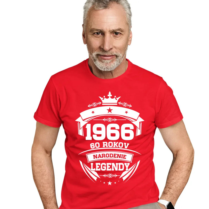 1966 Narodenie legendy 60 rokov - pánske tričko s potlačou