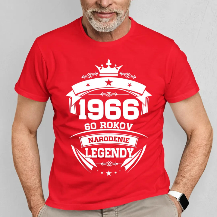 1966 Narodenie legendy 60 rokov - pánske tričko s potlačou