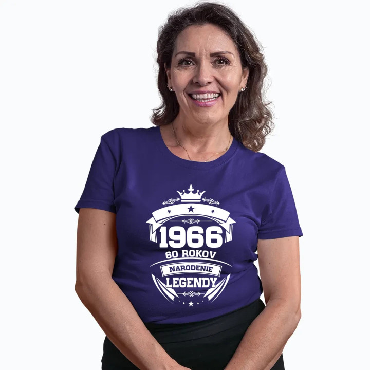 1966 Narodenie legendy 60 rokov - dámske tričko s potlačou